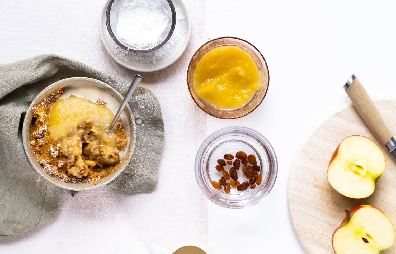 Baked Oats Apfelstrudel Style